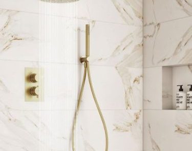New Line bathroom ware brushed brass concealed shower Tuam and Galway City
