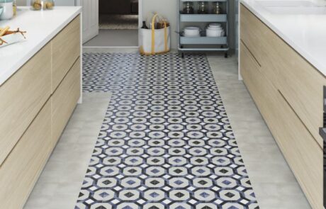 Newline tiles Tuam galway, pattern, victorian, blue, grey, black