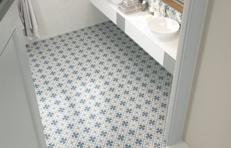 Victorian pattern blue grey, kitchen, hall, bathroom New Line Tiles Tuam and Galway City