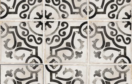 Victorian pattern, black and white minimalist, kitchen, hall, bathroom New Line Tiles Tuam and Galway City