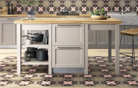 Newline tiles Tuam galway, pattern, victorian, pink, black, colour