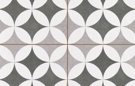 Victorian pattern grey black and white, kitchen, hall, bathroom New Line Tiles Tuam and Galway City