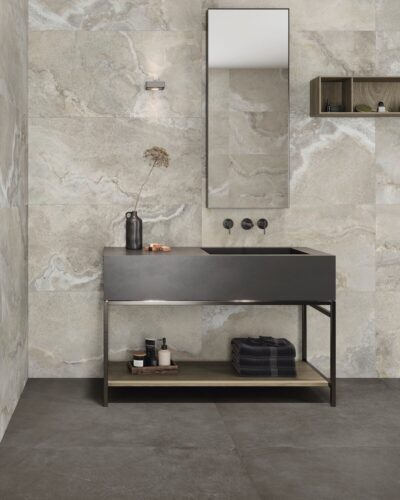 Bathroom and floor tiles New Line tuam galway, cement look brown taupe sand matt